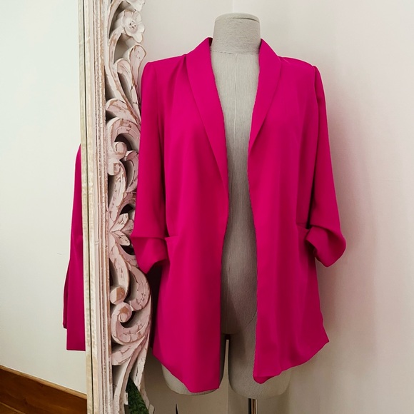 Miss Selfridge Neon Pink Blazer - Picture 2 of 8
